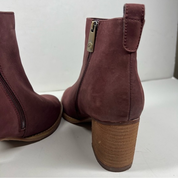 Blondo Nova Waterproof Bootie Maroon Nubuck Leather B6207 Womens Size 7.5 - Picture 8 of 11